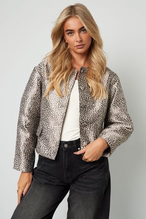 Jacquard Balloon Sleeve Jacket h5 Picture7